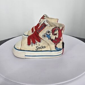 Rare Converse Dr. Seuss "Fox in Socks" High Top Sneakers Infant Size 3 Shoes